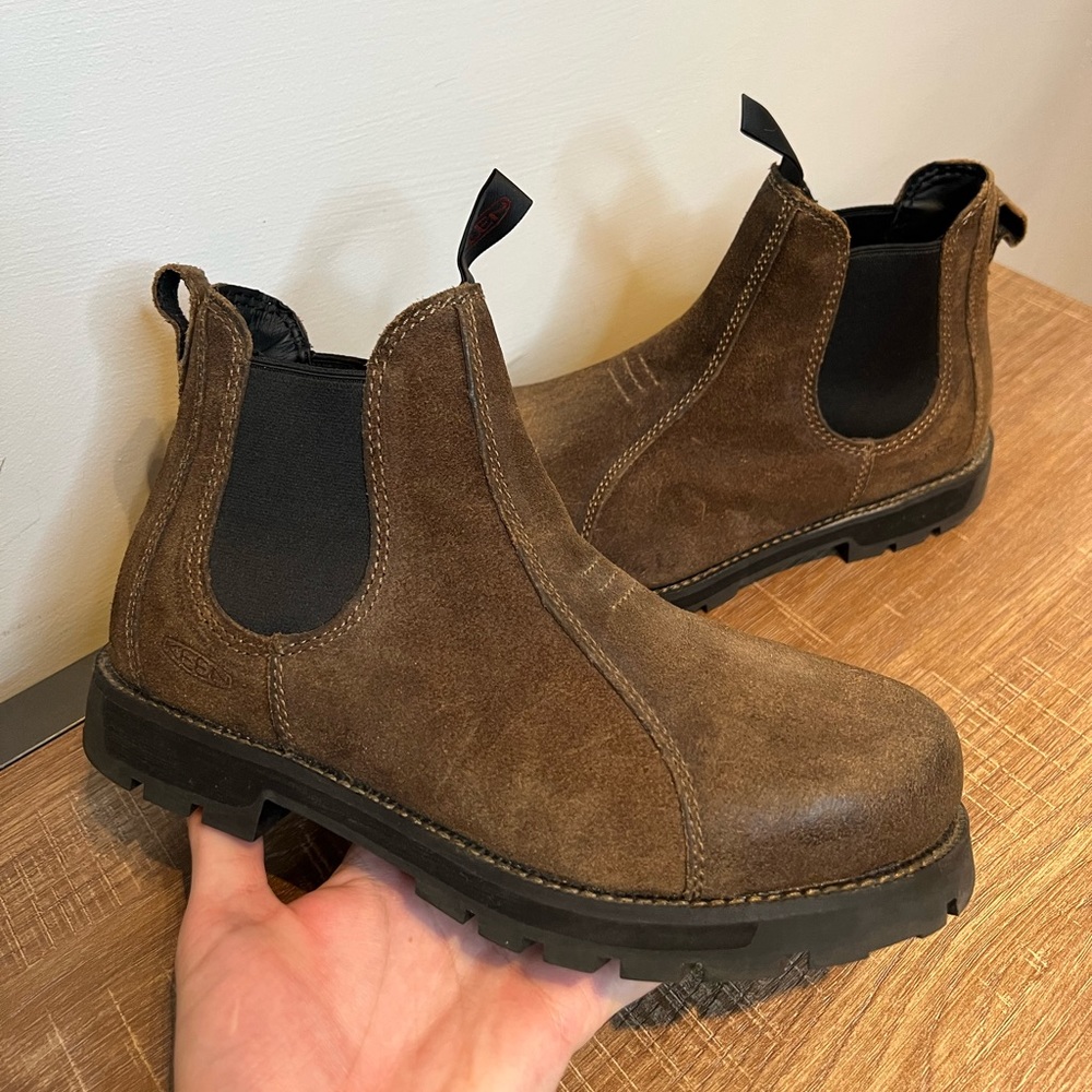 KEEN Utility Seattle Romeo Mid Alloy Toe Pull on Work Boots Men Sz 7.5 New